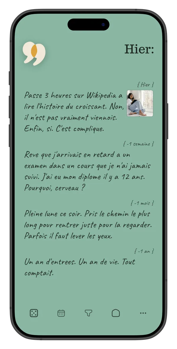 Entrée de journal quotidienne dans une police manuscrite, polices Sharing Me 2.1